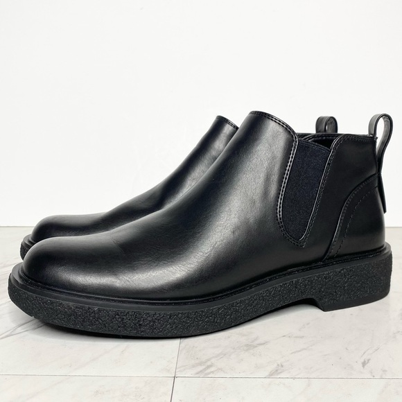 New! Franco Sarto Jellisa Black Faux Leather Bootie 9 1/2 - Picture 1 of 12